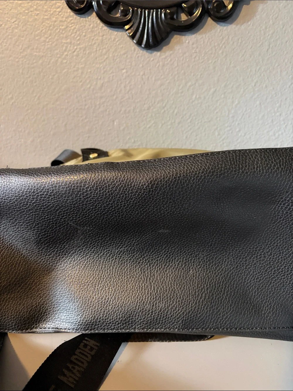 Steve Madden Olive Green and Black Logo Duffel Bag